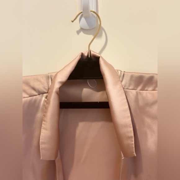Pink Satin Tie Front Crop Top XS New - Picture 6 of 6